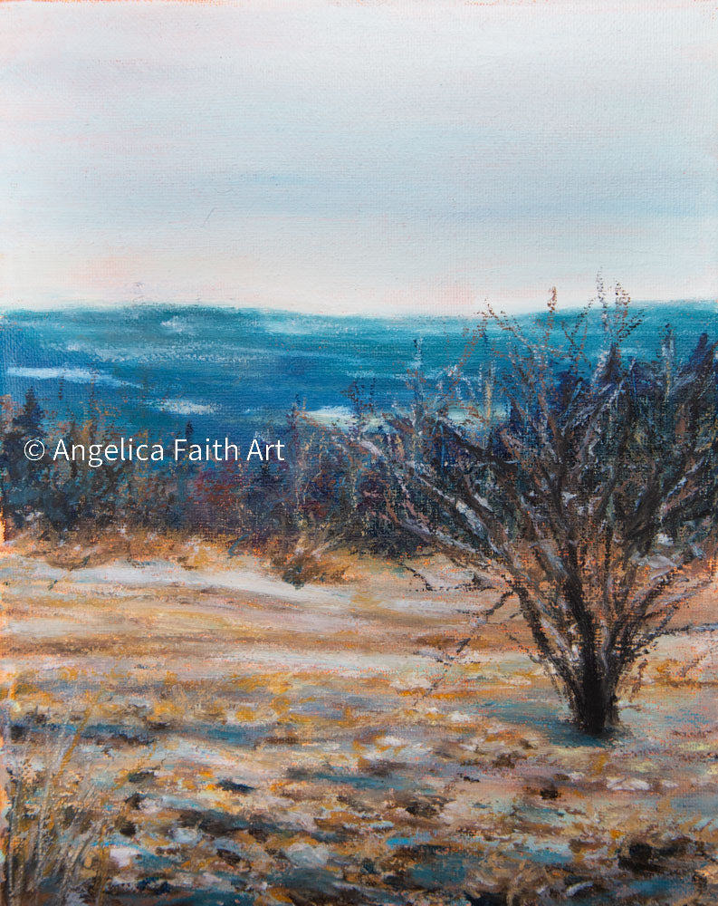 Ithaca Hills in Winter Original